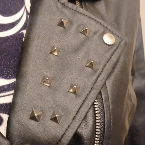 Faux Leather Biker Jacket - Picture 3 of 6